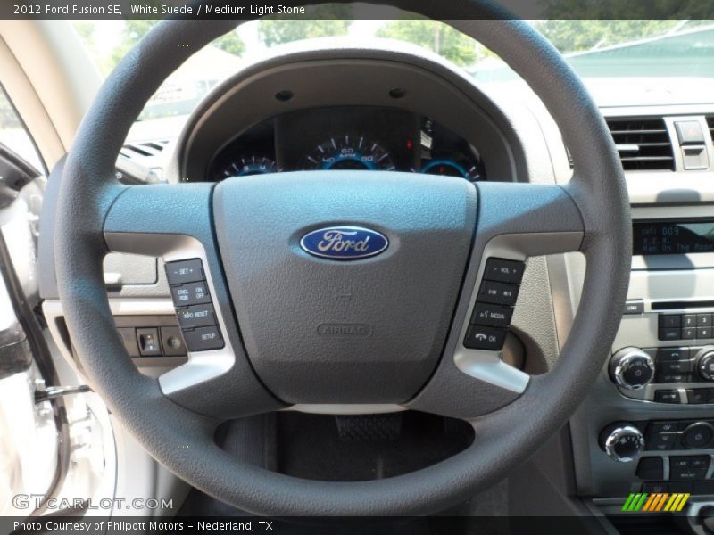 White Suede / Medium Light Stone 2012 Ford Fusion SE