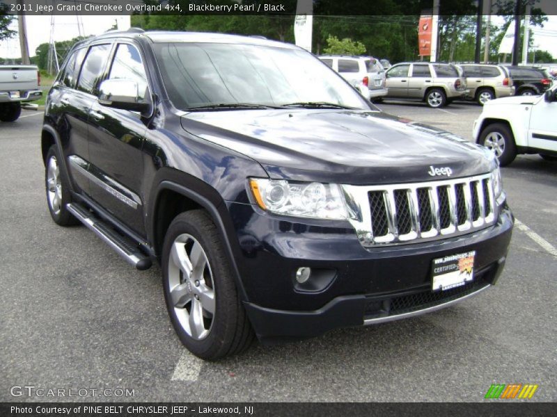 Blackberry Pearl / Black 2011 Jeep Grand Cherokee Overland 4x4