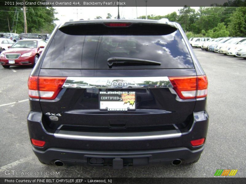 Blackberry Pearl / Black 2011 Jeep Grand Cherokee Overland 4x4