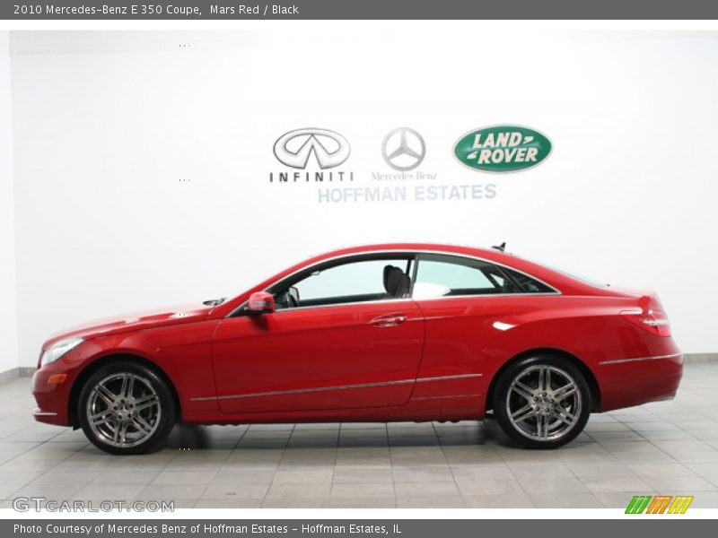 Mars Red / Black 2010 Mercedes-Benz E 350 Coupe
