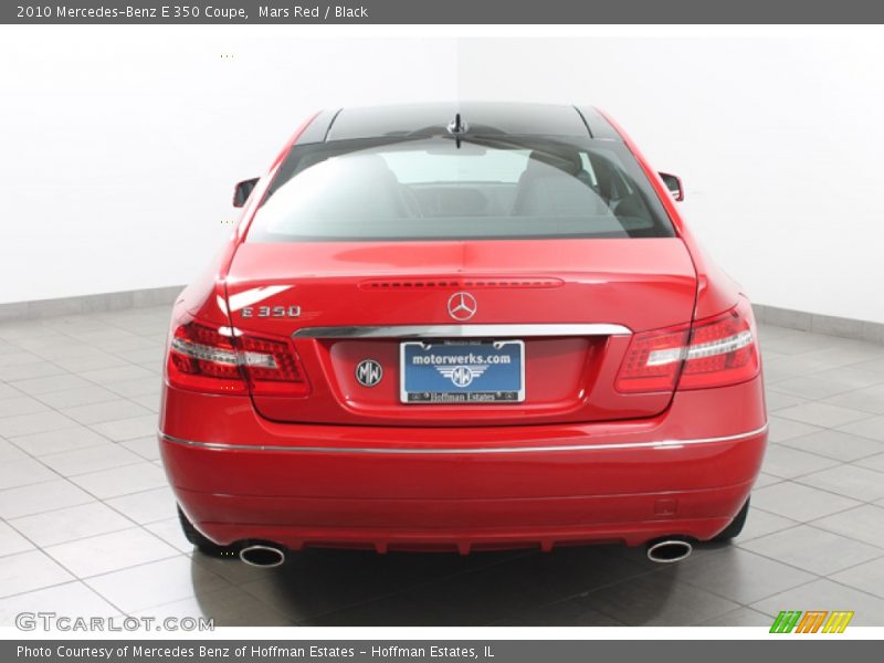 Mars Red / Black 2010 Mercedes-Benz E 350 Coupe