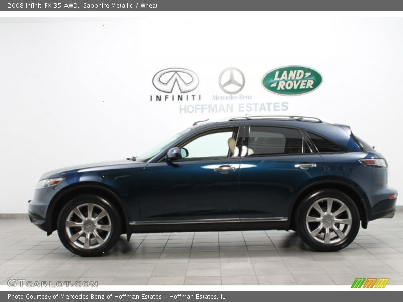 Sapphire Metallic / Wheat 2008 Infiniti FX 35 AWD