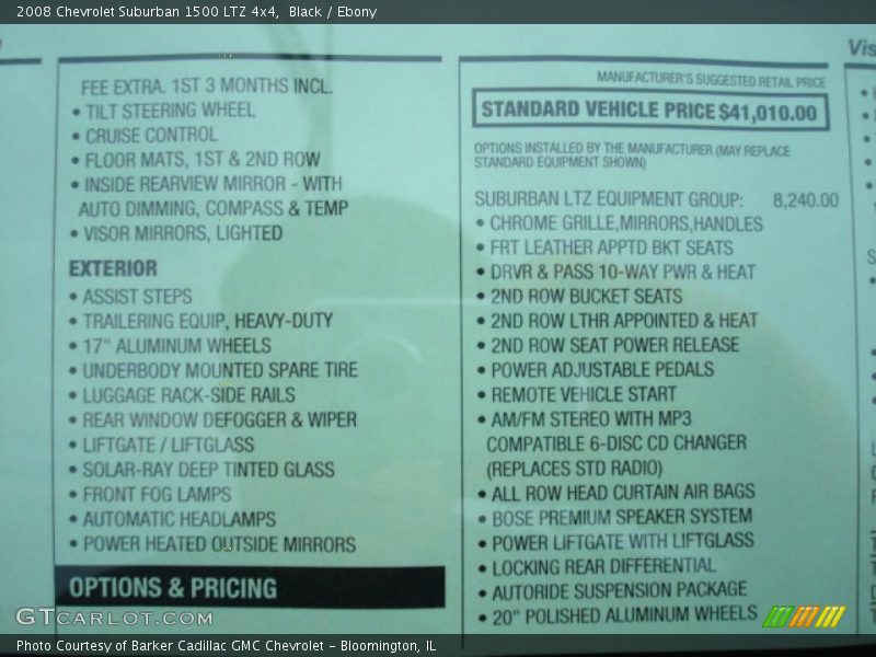 Black / Ebony 2008 Chevrolet Suburban 1500 LTZ 4x4