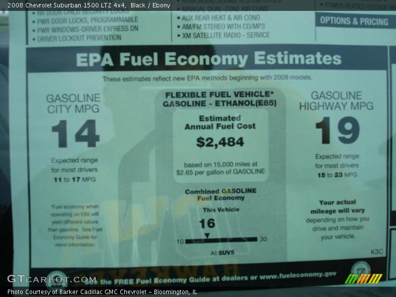 Black / Ebony 2008 Chevrolet Suburban 1500 LTZ 4x4
