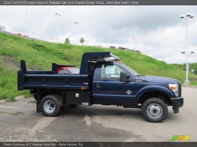  2011 F350 Super Duty XL Regular Cab 4x4 Chassis Dump Truck Dark Blue Pearl