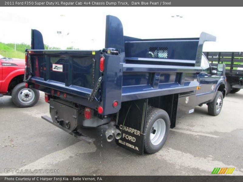 2011 F350 Super Duty XL Regular Cab 4x4 Chassis Dump Truck Dark Blue Pearl