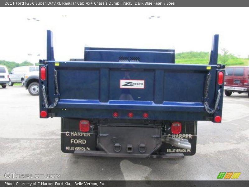 Dark Blue Pearl / Steel 2011 Ford F350 Super Duty XL Regular Cab 4x4 Chassis Dump Truck