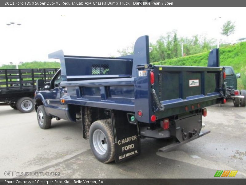 Dark Blue Pearl / Steel 2011 Ford F350 Super Duty XL Regular Cab 4x4 Chassis Dump Truck