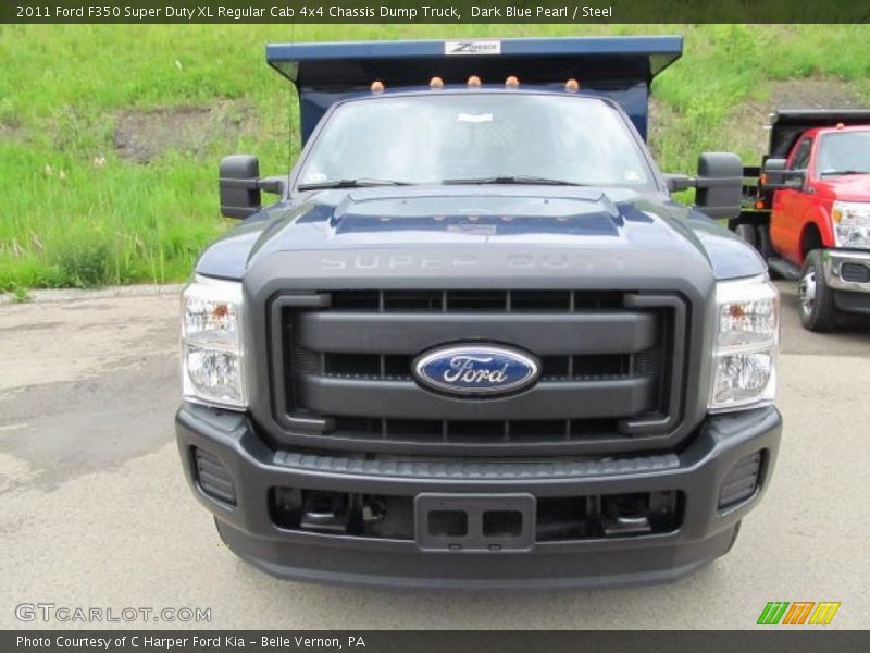  2011 F350 Super Duty XL Regular Cab 4x4 Chassis Dump Truck Dark Blue Pearl