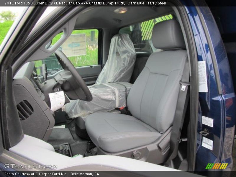  2011 F350 Super Duty XL Regular Cab 4x4 Chassis Dump Truck Steel Interior