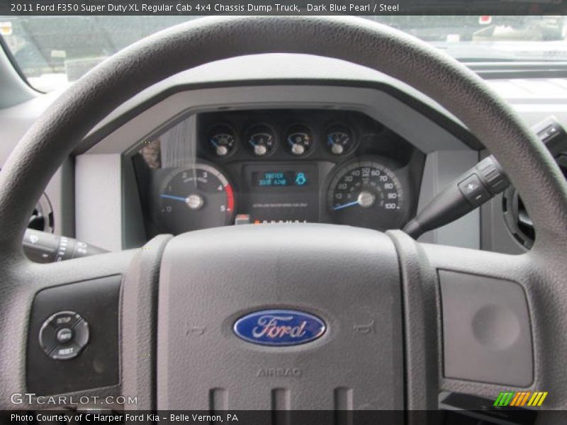 Dark Blue Pearl / Steel 2011 Ford F350 Super Duty XL Regular Cab 4x4 Chassis Dump Truck