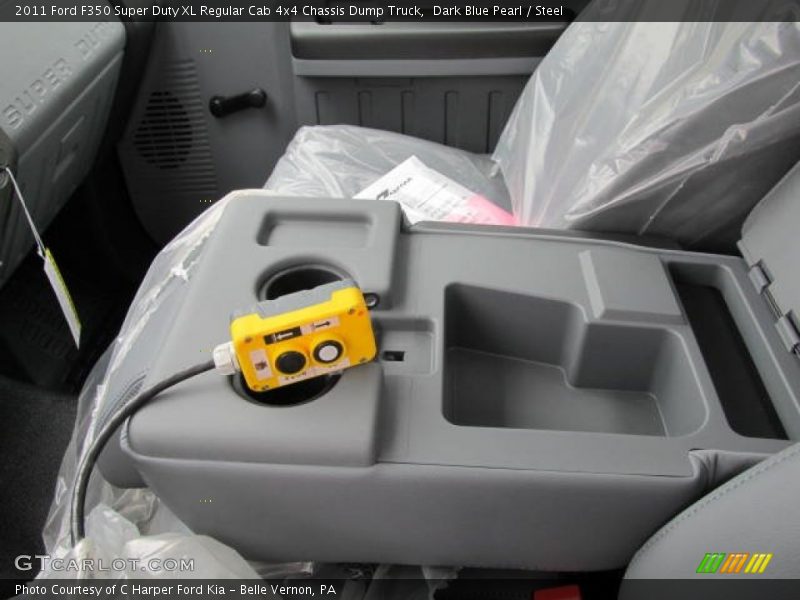 Dark Blue Pearl / Steel 2011 Ford F350 Super Duty XL Regular Cab 4x4 Chassis Dump Truck