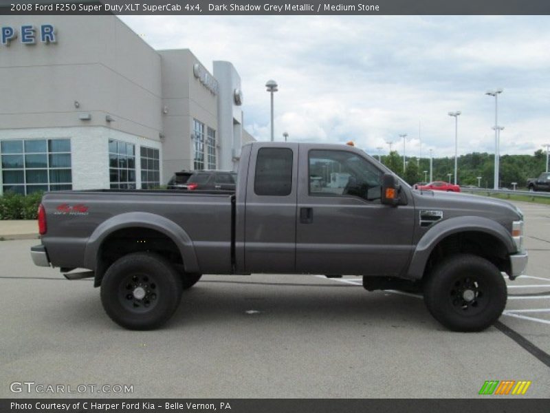 Dark Shadow Grey Metallic / Medium Stone 2008 Ford F250 Super Duty XLT SuperCab 4x4