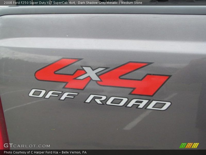 Dark Shadow Grey Metallic / Medium Stone 2008 Ford F250 Super Duty XLT SuperCab 4x4