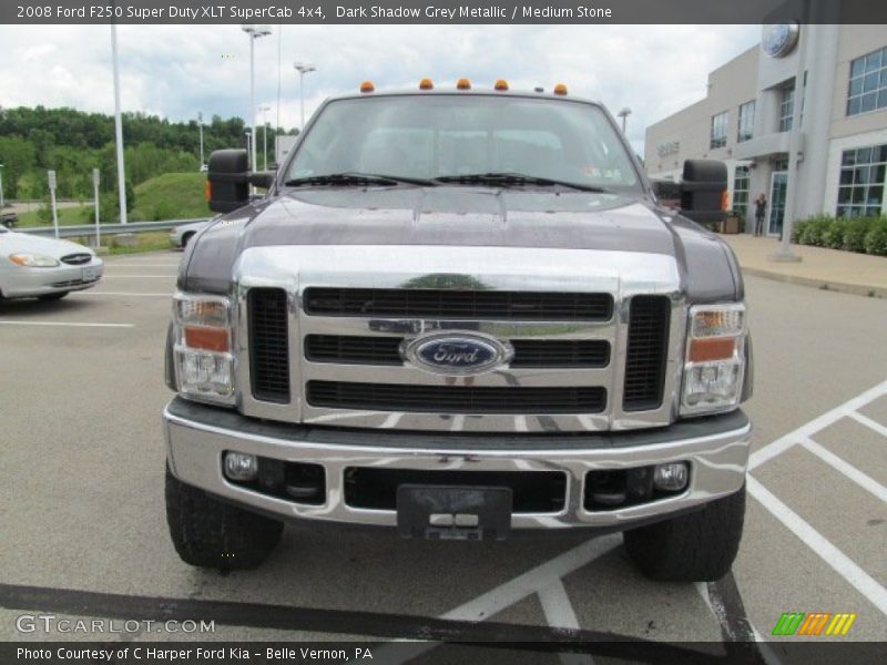 Dark Shadow Grey Metallic / Medium Stone 2008 Ford F250 Super Duty XLT SuperCab 4x4