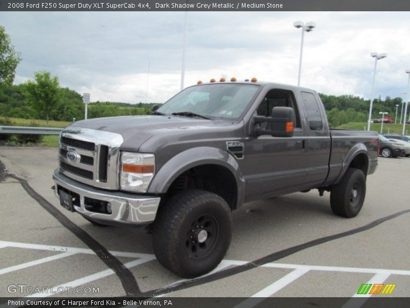 Dark Shadow Grey Metallic / Medium Stone 2008 Ford F250 Super Duty XLT SuperCab 4x4