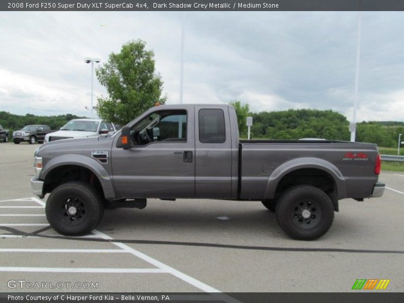 Dark Shadow Grey Metallic / Medium Stone 2008 Ford F250 Super Duty XLT SuperCab 4x4