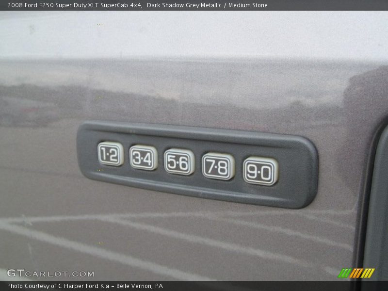 Dark Shadow Grey Metallic / Medium Stone 2008 Ford F250 Super Duty XLT SuperCab 4x4