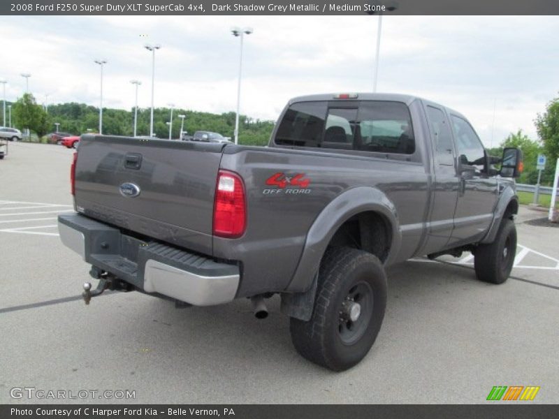 Dark Shadow Grey Metallic / Medium Stone 2008 Ford F250 Super Duty XLT SuperCab 4x4