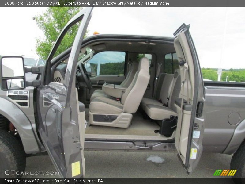 Dark Shadow Grey Metallic / Medium Stone 2008 Ford F250 Super Duty XLT SuperCab 4x4