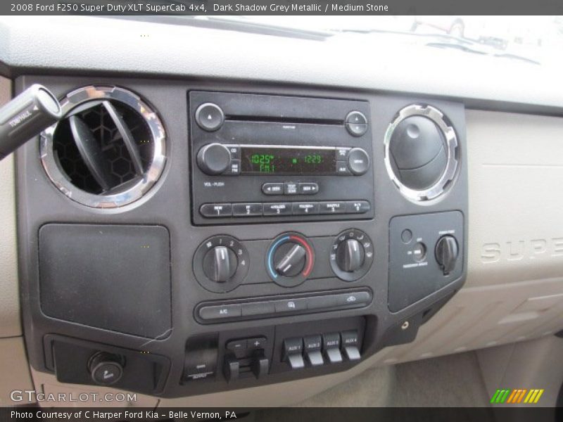 Dark Shadow Grey Metallic / Medium Stone 2008 Ford F250 Super Duty XLT SuperCab 4x4