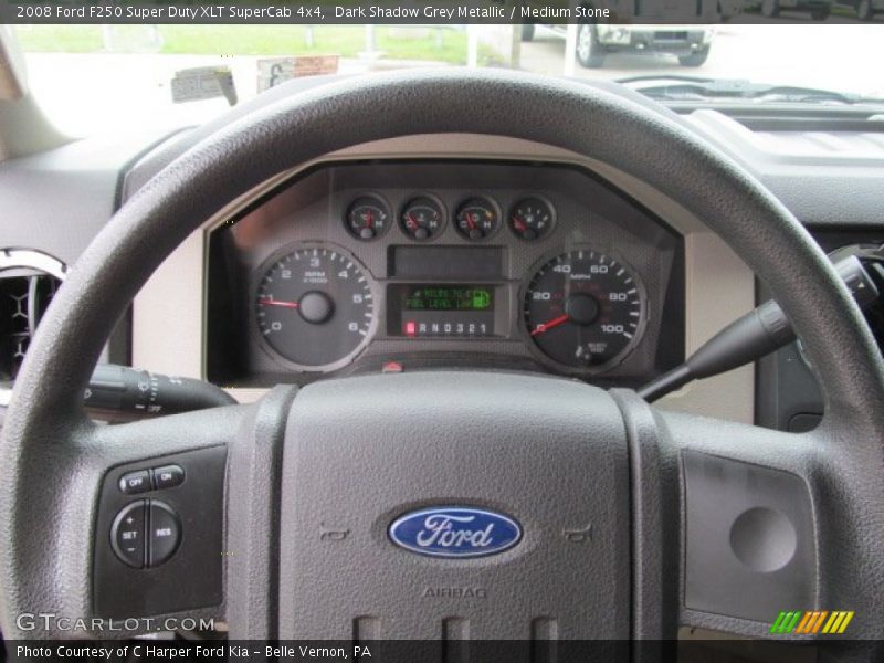 Dark Shadow Grey Metallic / Medium Stone 2008 Ford F250 Super Duty XLT SuperCab 4x4