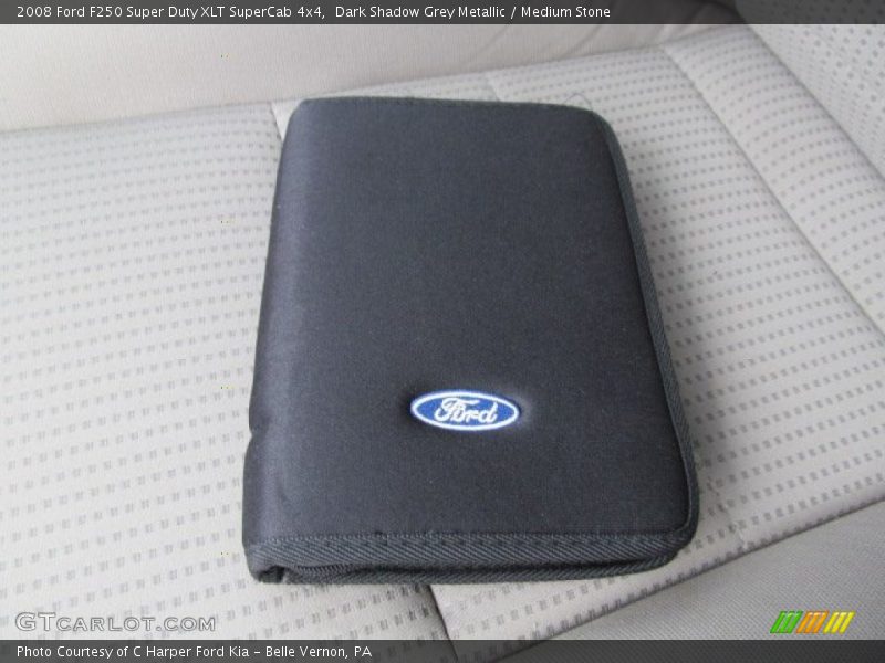 Dark Shadow Grey Metallic / Medium Stone 2008 Ford F250 Super Duty XLT SuperCab 4x4