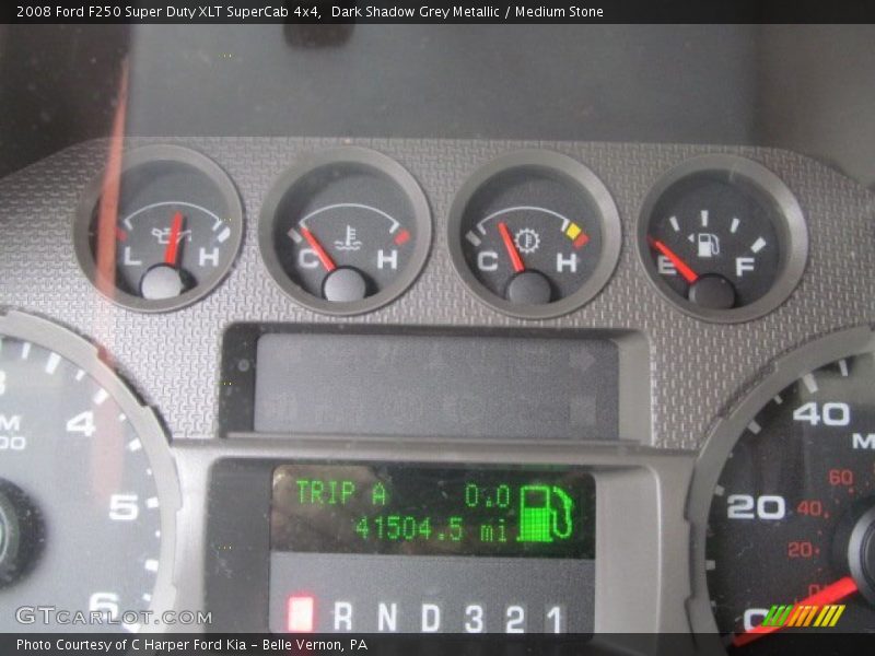Dark Shadow Grey Metallic / Medium Stone 2008 Ford F250 Super Duty XLT SuperCab 4x4