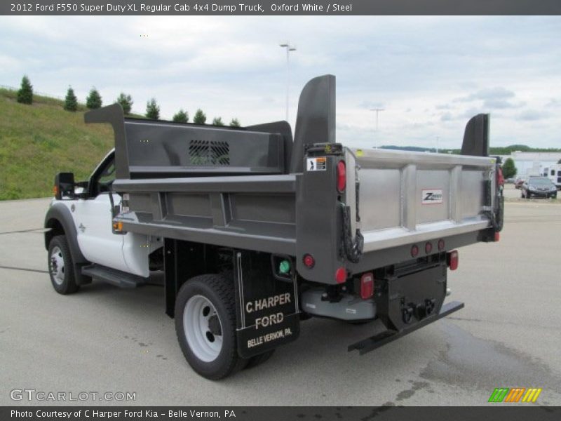 Oxford White / Steel 2012 Ford F550 Super Duty XL Regular Cab 4x4 Dump Truck