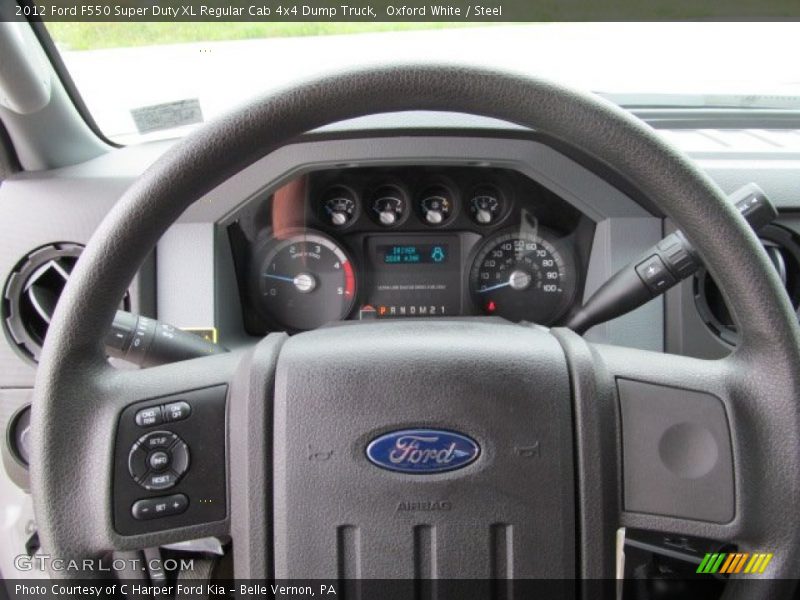 Oxford White / Steel 2012 Ford F550 Super Duty XL Regular Cab 4x4 Dump Truck