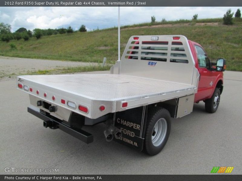 Vermillion Red / Steel 2012 Ford F350 Super Duty XL Regular Cab 4x4 Chassis