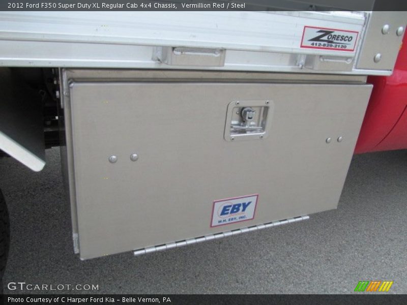 Vermillion Red / Steel 2012 Ford F350 Super Duty XL Regular Cab 4x4 Chassis