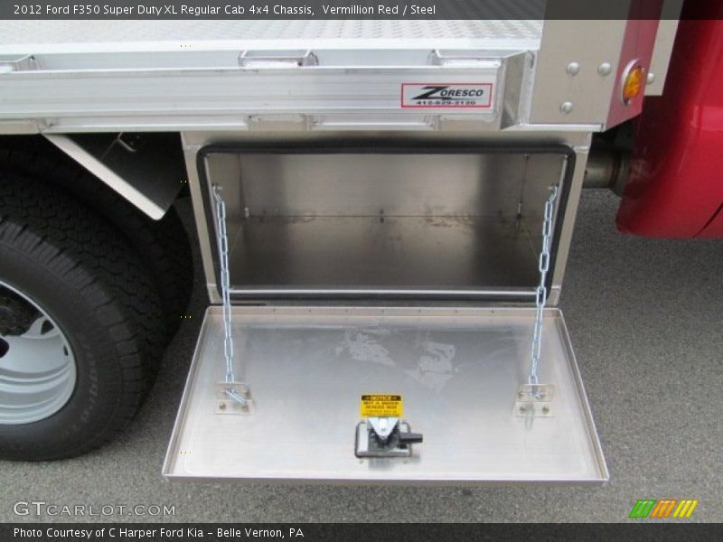 Vermillion Red / Steel 2012 Ford F350 Super Duty XL Regular Cab 4x4 Chassis