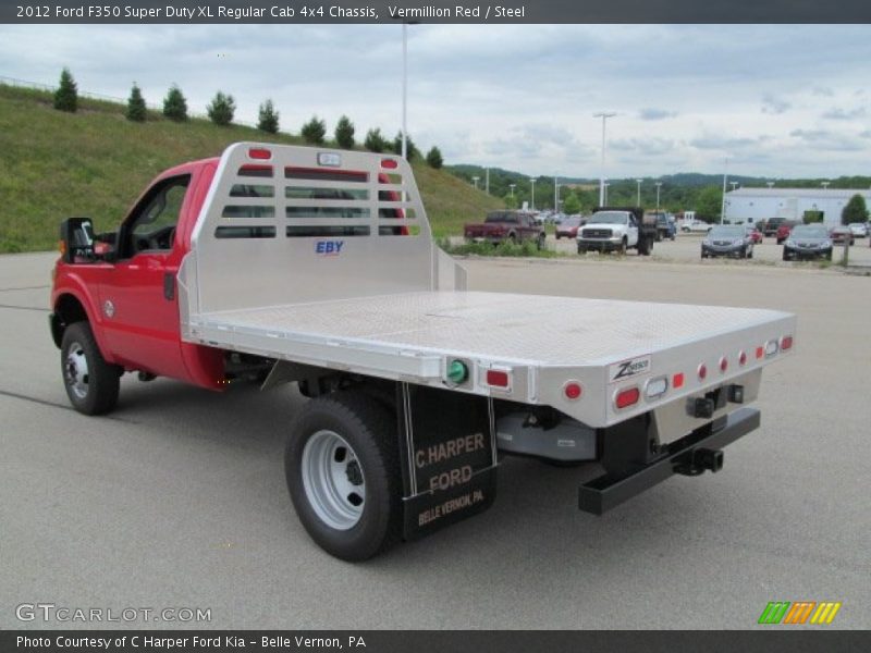 Vermillion Red / Steel 2012 Ford F350 Super Duty XL Regular Cab 4x4 Chassis