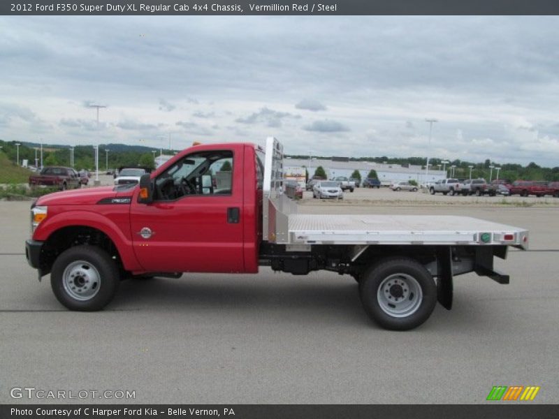 Vermillion Red / Steel 2012 Ford F350 Super Duty XL Regular Cab 4x4 Chassis