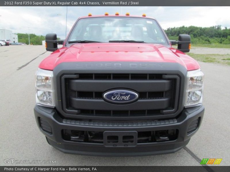 Vermillion Red / Steel 2012 Ford F350 Super Duty XL Regular Cab 4x4 Chassis