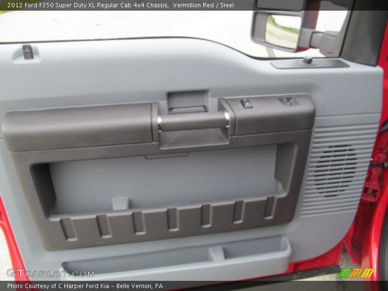 Vermillion Red / Steel 2012 Ford F350 Super Duty XL Regular Cab 4x4 Chassis