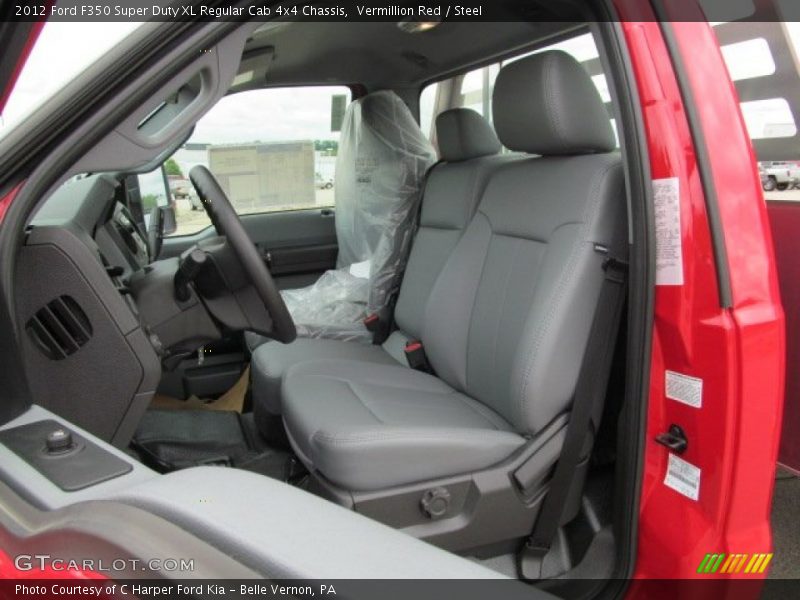 Vermillion Red / Steel 2012 Ford F350 Super Duty XL Regular Cab 4x4 Chassis
