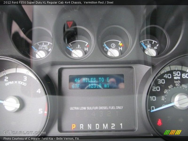 Vermillion Red / Steel 2012 Ford F350 Super Duty XL Regular Cab 4x4 Chassis