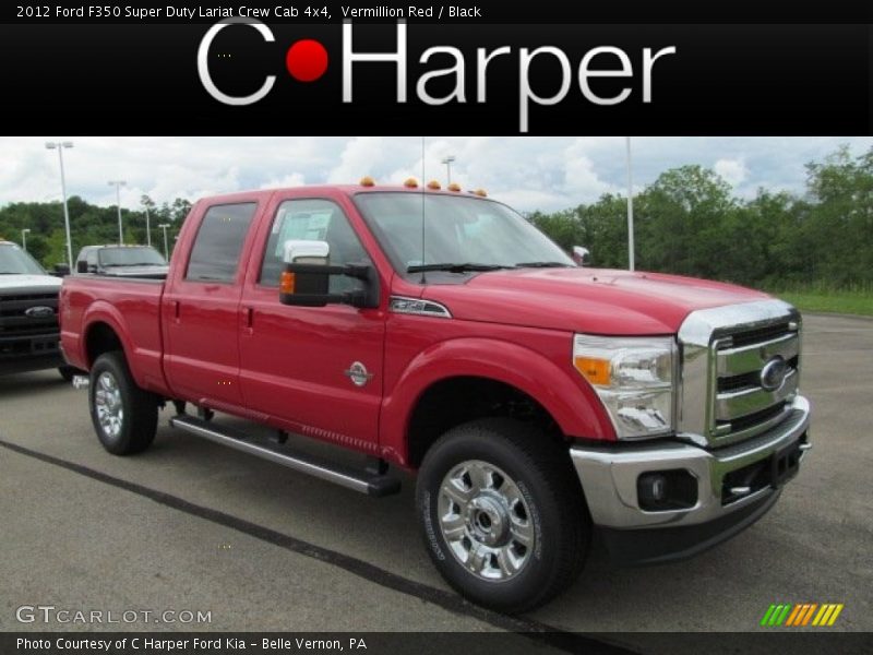 Vermillion Red / Black 2012 Ford F350 Super Duty Lariat Crew Cab 4x4