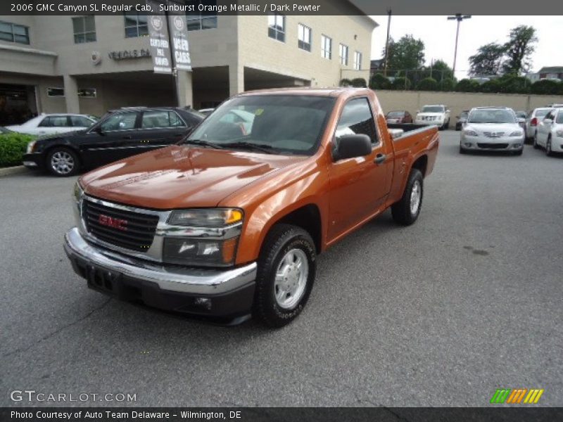 Sunburst Orange Metallic / Dark Pewter 2006 GMC Canyon SL Regular Cab