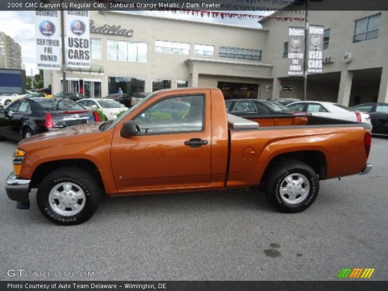 Sunburst Orange Metallic / Dark Pewter 2006 GMC Canyon SL Regular Cab