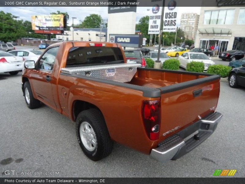 Sunburst Orange Metallic / Dark Pewter 2006 GMC Canyon SL Regular Cab