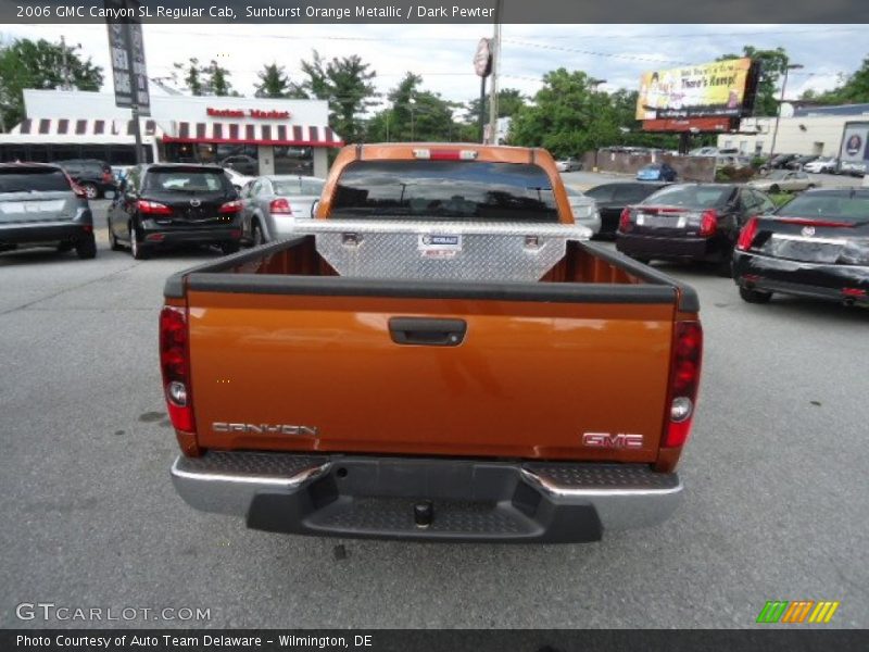 Sunburst Orange Metallic / Dark Pewter 2006 GMC Canyon SL Regular Cab
