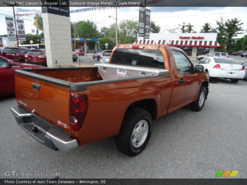 Sunburst Orange Metallic / Dark Pewter 2006 GMC Canyon SL Regular Cab