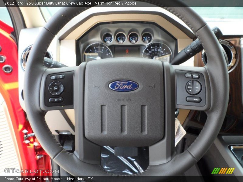 2012 F250 Super Duty Lariat Crew Cab 4x4 Steering Wheel Photo No
