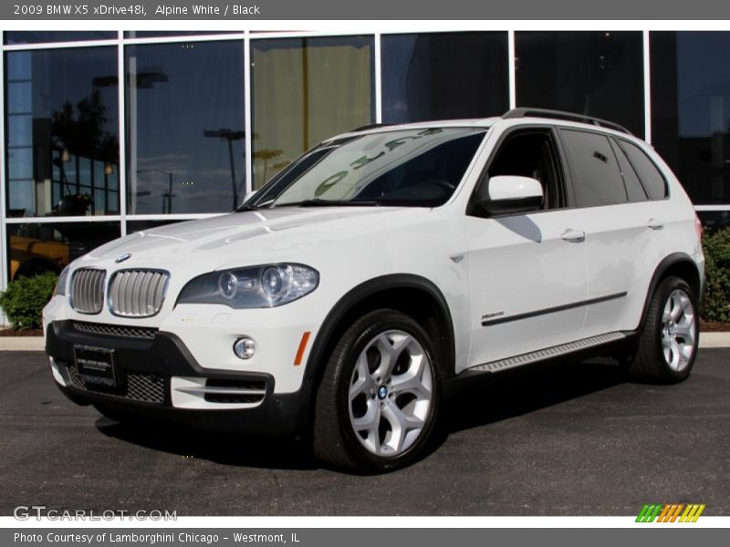 Alpine White / Black 2009 BMW X5 xDrive48i