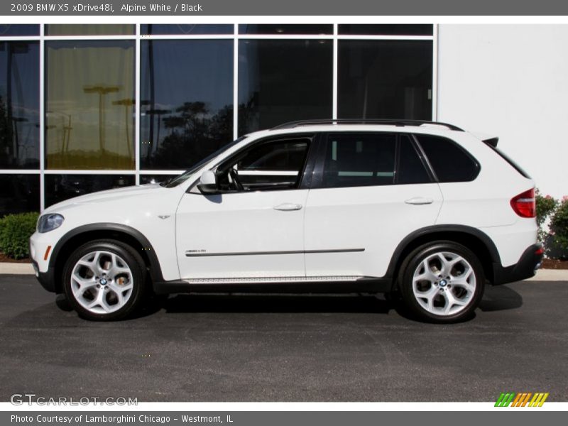 Alpine White / Black 2009 BMW X5 xDrive48i