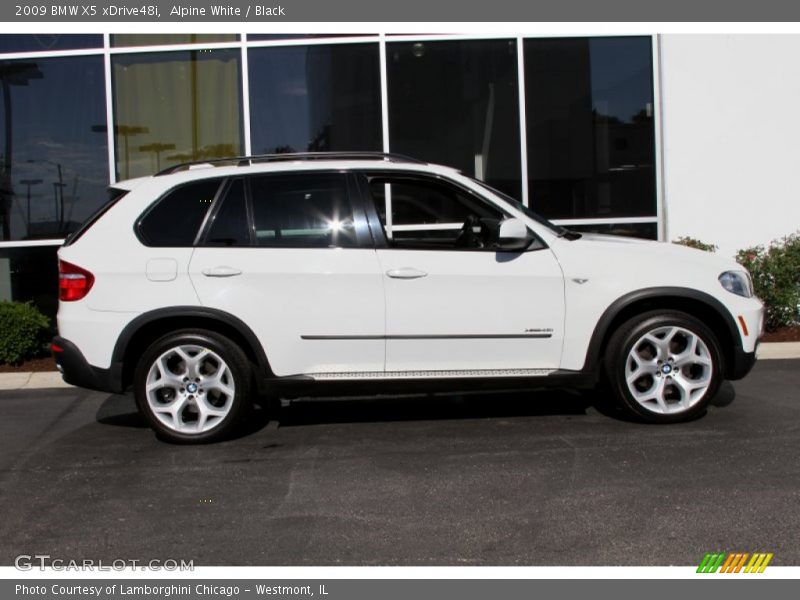 Alpine White / Black 2009 BMW X5 xDrive48i