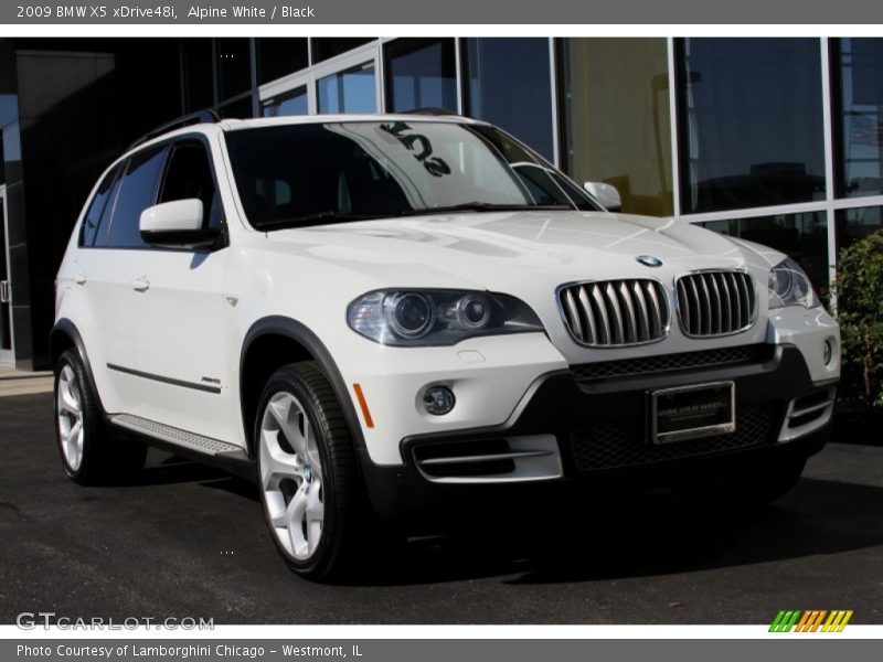 Alpine White / Black 2009 BMW X5 xDrive48i